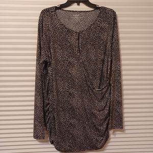 Motherhood Maternity Blouse Keyhole Neck